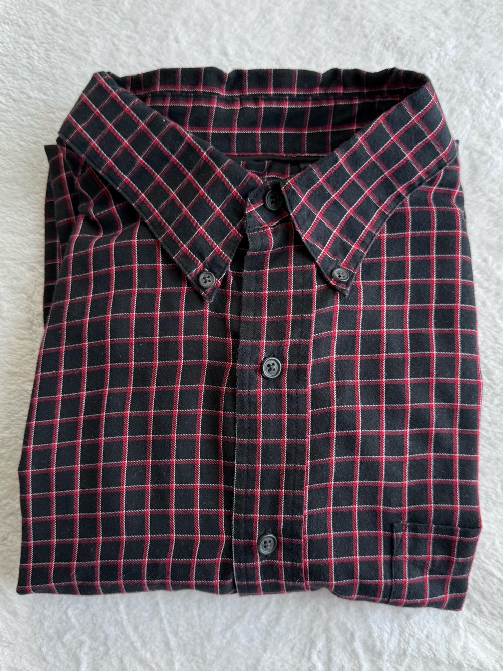 Men's Chaps Black & Red Check Button-Down Shirt